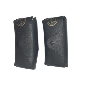 Two Black Ray-Ban Leather Eyeglass Optical Sunglass Cases
